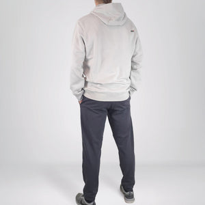 Foundation Hoodie Grey Fog back model