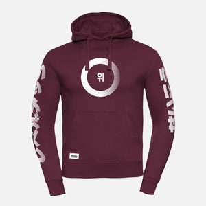 Hoodie-Change-the-game-aubergine-front