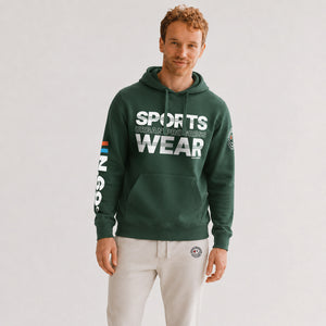Hoodie-N.69-model-bottle-green-front