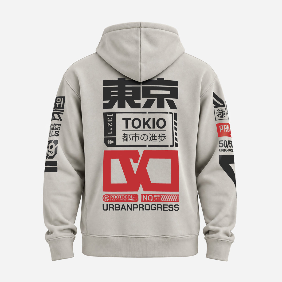 Hoodie-Protocol-urban-grey-back