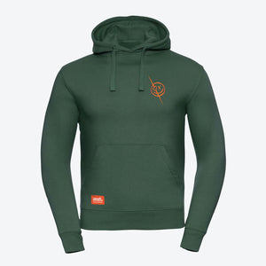 Hoodie-Strive-X-Bottle-green-front