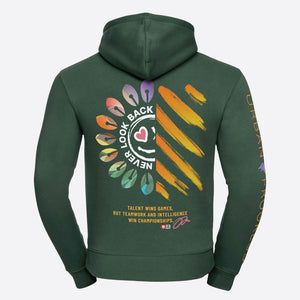 Hoodie-Victory-Vibes-bottle-green-back