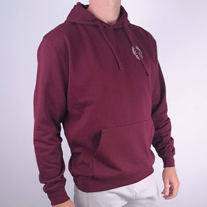 Hoodie Genesis Bordoux rood front close model
