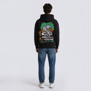 Hoodie Haruto Hiroshi model zwart back