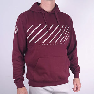 Hoodie Streamline Bordeaux rood model front close