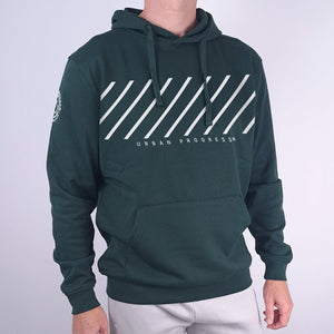 Hoodie Streamline groen model front close