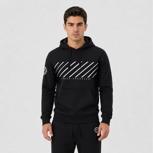 Hoodie Streamline model zwart front