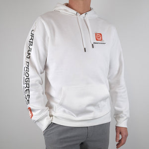 Hoodie Urban Flux white front model