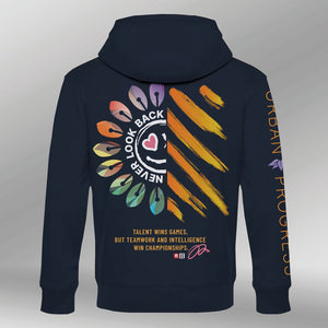 Hoodie Victory Vibes Navy-blue back