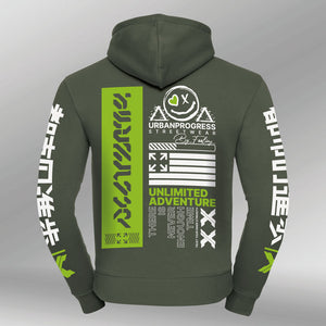 Legacy Hoodie Adventure olive-green back