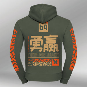 Legacy Hoodie Ignite Olive-green back