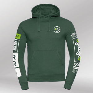 Legacy Hoodie Positive space bottle-green front