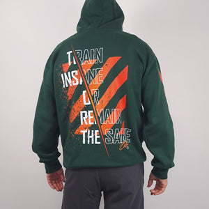 Legacy Hoodie Strive X Bottle-green back model