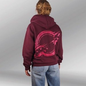Legacy Hoodie Sunrise Dames bordeaux rood back model