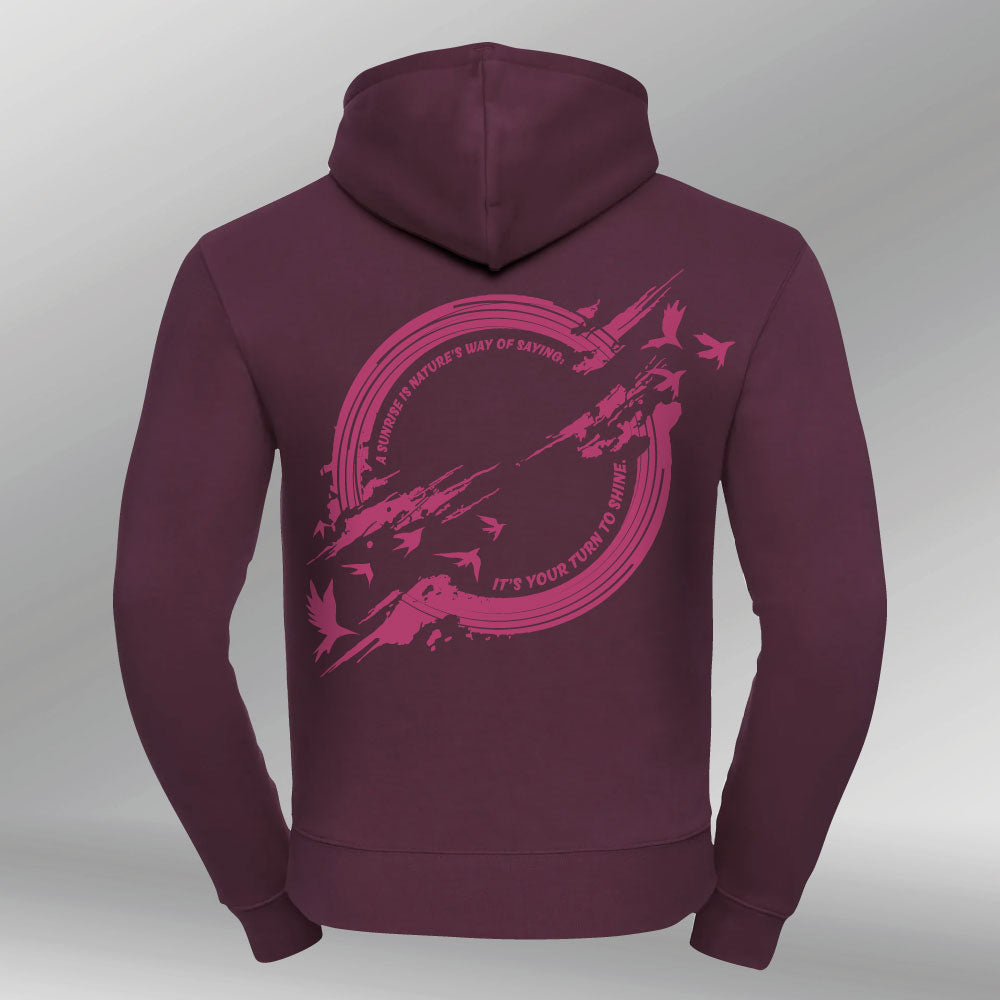 Legacy Hoodie Sunrise bordeaux rood back