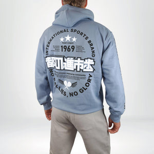 Legacy Hoodie The Challenger Mineral Blue back model