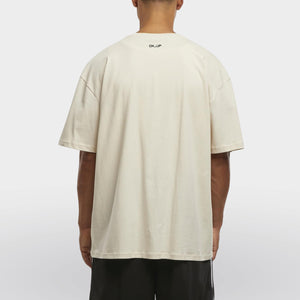 Loose t-shirt CYBER-CORE model beige back