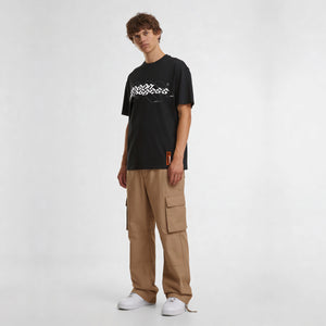 Loose t-shirt CYBER-CORE model zwart front compleet