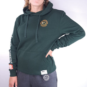 Motion Hoodie Urban Flux Dames front close model bottle green