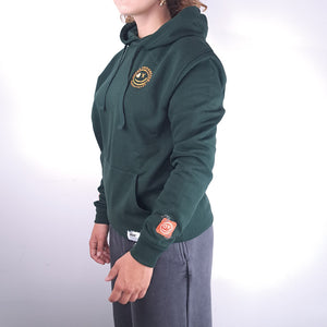 Motion Hoodie Urban Flux Dames side left model bottle green