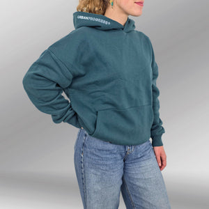 Oversized Hoodie Kairo Dames model turqoise side right