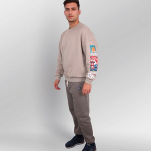 Oversized Sweater Zero Tolerance Model beige front side