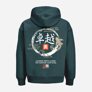 Oversized hoodie Urban Flux turquoise achter