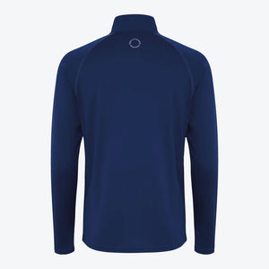 Performance Long Sleeve kwart rits blauw back 1