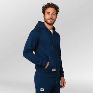 Pro-Court-Sweatvest-met-capuchon-model-blauw-side