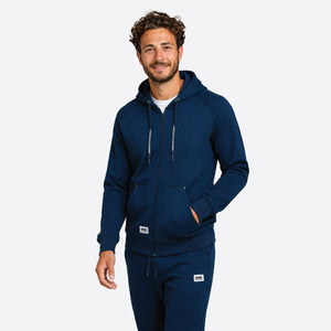 Pro-Court-Sweatvest-met-capuchon-model-blauw-side
