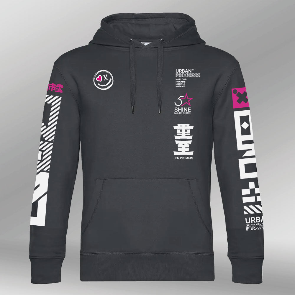 Royal Hoodie Shine asphald front