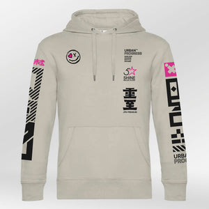 Royal Hoodie Shine grey-fog front