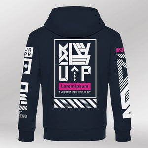 Royal Hoodie Shine navy-blue back