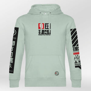 Royal Hoodie United aqua-green front