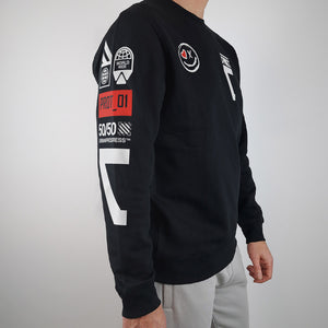 Royal Sweatshirt Protocol zwart right side model
