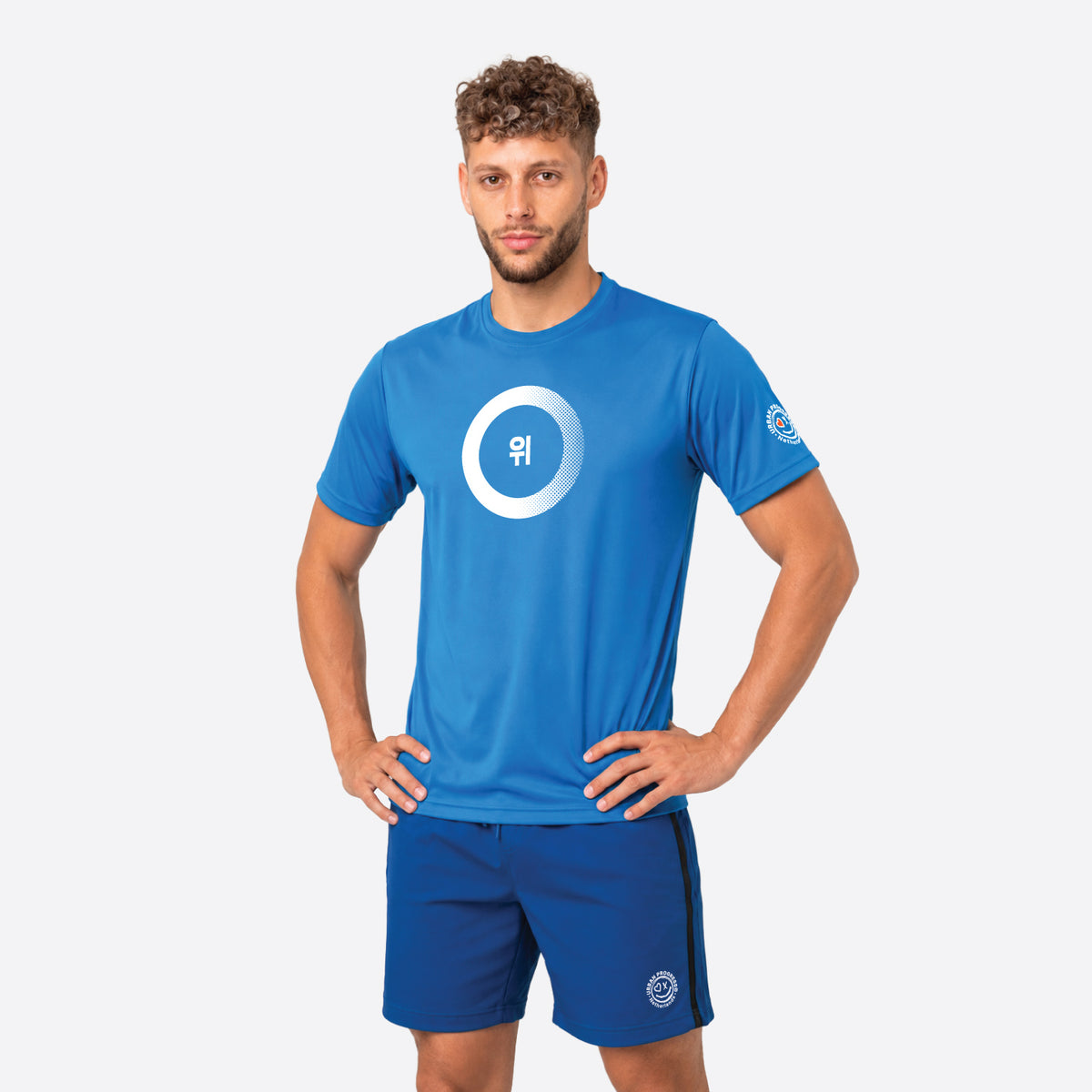 Ace Stripe Short - blauw/wit