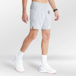 Short Explora heren licht grijs front right model