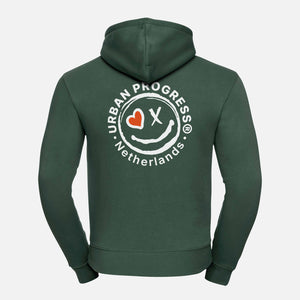 Signature Hoodie Heren bottle green back