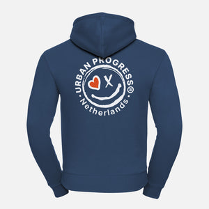 Signature Hoodie Heren indigo blauw back