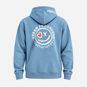 Signature Hoodie Heren licht blauw back