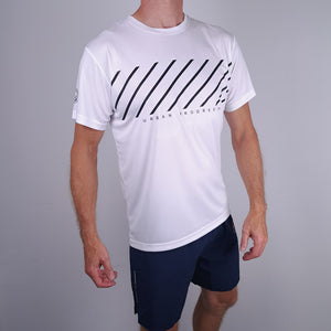 Sport Tee Streamline white front schuin
