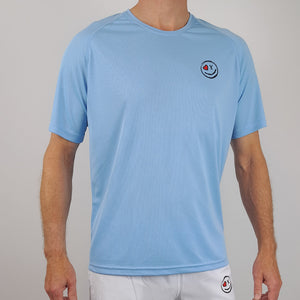 Sportshirt Lockin Sky blue front close