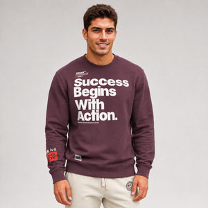 Sweatshirt-Not-Being-Average-model-aubergine-front