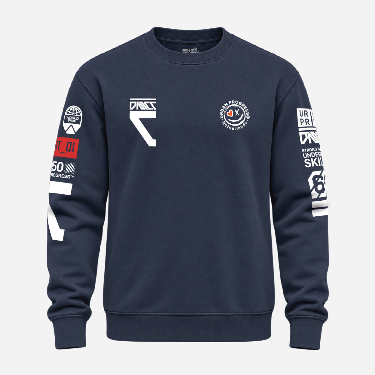 Sweatshirt-Protocol-navy-blauw-front