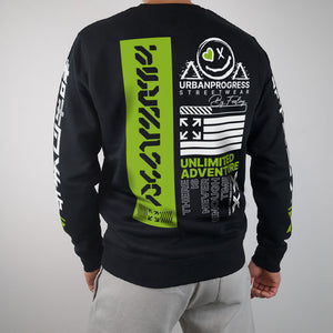 Sweatshirt Adventure black back model