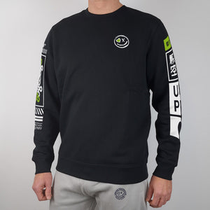 Sweatshirt Positive space black front model