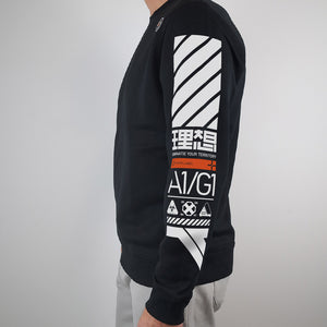 Sweatshirt United zwart left model