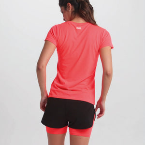T-Shirt Nova Dames fluor coral back model
