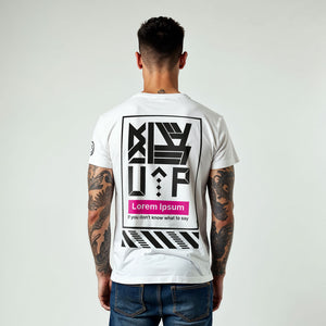 T-shirt Shine white back model