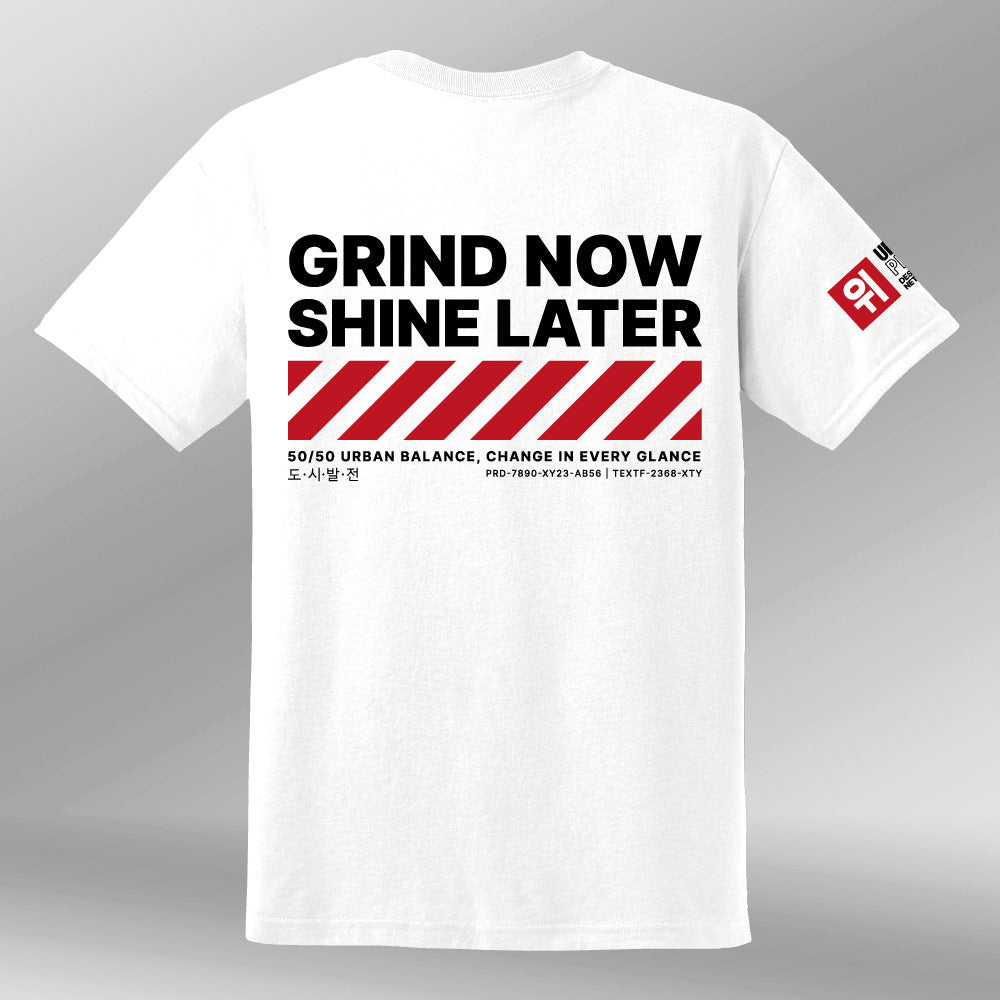 T-shirt Grind Now white back